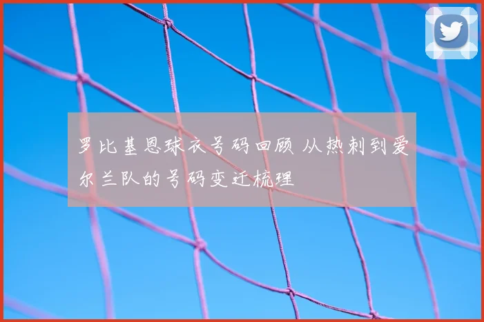 罗比基恩球衣号码回顾 从热刺到爱尔兰队的号码变迁梳理
